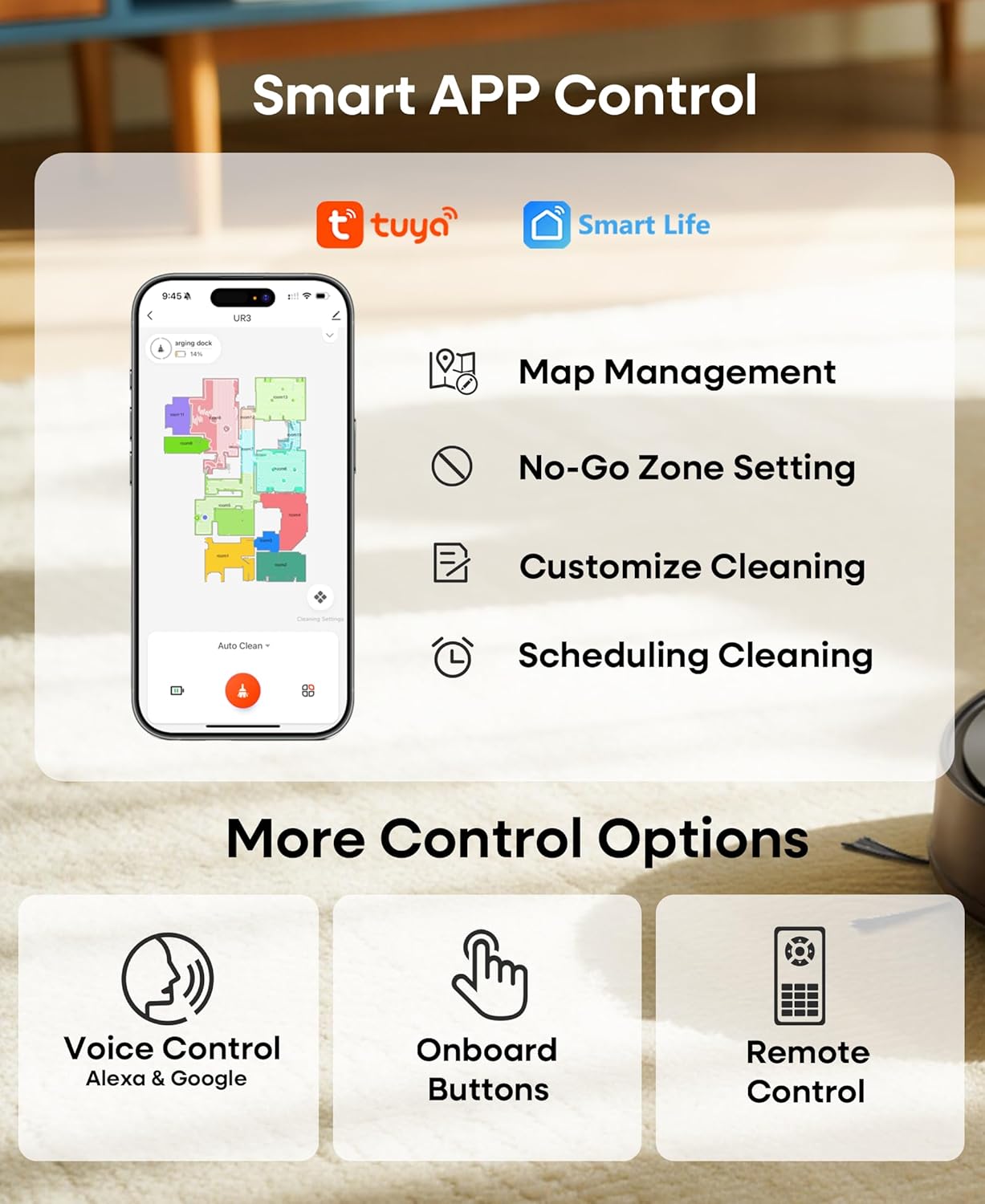 Robot Vacuum and Mop Combo with Self-Emptying, Robotic Vacuum Cleaner 7000Pa & LiDAR Navigation, 180 Mins,90 Days Capacity, Home Mapping, for Pet Hair/Hard Floors/Carpets, App/Alexa Control