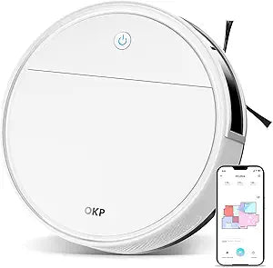 OKP Life K5 Ultra Robotic Vacuum,2.9 inch Small Robot Vacuum with ToF LiDAR Navigation,170Min Runtime,6000Pa Automatic Robotic Vacuum,WiFi/App/Alexa Control, Cleans Pet Hair and Home