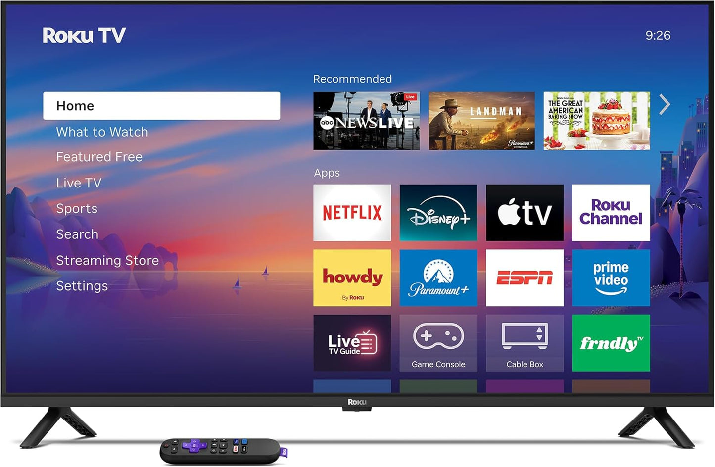 Roku Smart TV 2026 – 40-Inch Select Series, 1080p Full HD TV – Roku TV with Voice Remote – Flat Screen LED Television with Wi-Fi for Streaming Live Local News Sports & Movies, Bluetooth Headphone Mode